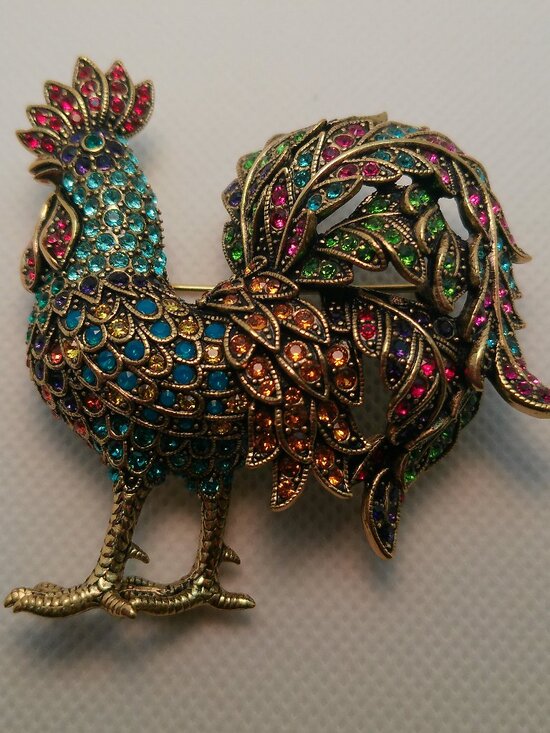 Heidi Daus Jewelry - Brooch Heidi Daus Dazzling RAVISHING Rooster